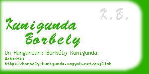 kunigunda borbely business card